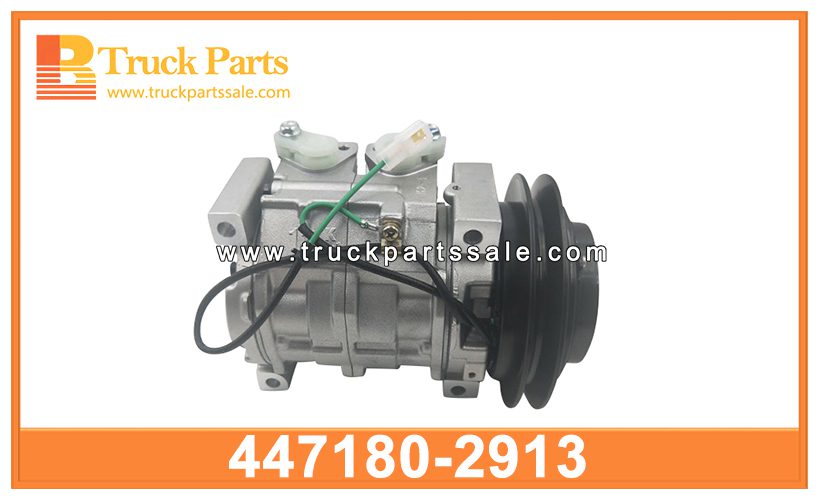 AC compressor assembly 447180-2913 4471802913 for HINO FD Ensamblaje del compresor de CA