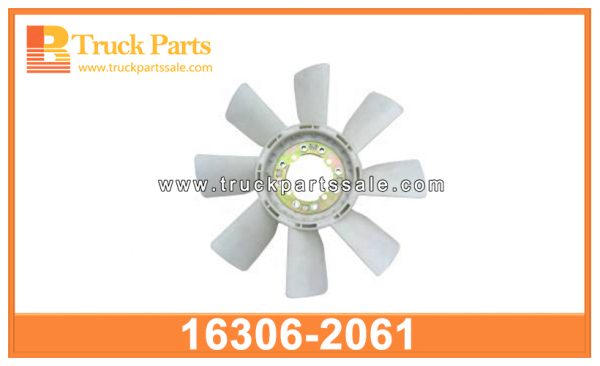 Cooling Fan blade size 600mm 16306-2061 163062061 for HINO Hoja del ventilador de enfriamiento شفرة مروحة التبريد