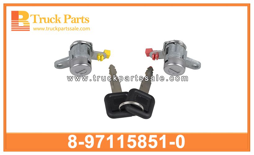 Door Lock with KEY 8-97115851-0 8971158510 8-97115-851-0 for ISUZU NPR NKR TFR Cerradura de la puerta con llave