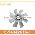 Fan Blade 8-94342616-1 8943426161 8-94342-616-1 for ISUZU 4JB1 Aspa del ventilador