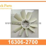 OD 520MM ID 104MM Cooling Fan blades 16306-2700 163062700 for HINO J08C Cuchillas de ventilador de refrigeraci??n