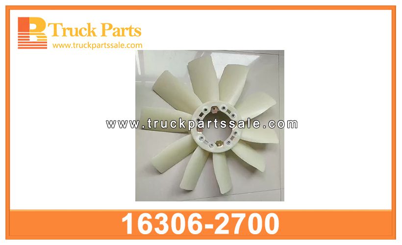OD 520MM ID 104MM Cooling Fan blades 16306-2700 163062700 for HINO J08C Cuchillas de ventilador de refrigeraci??n