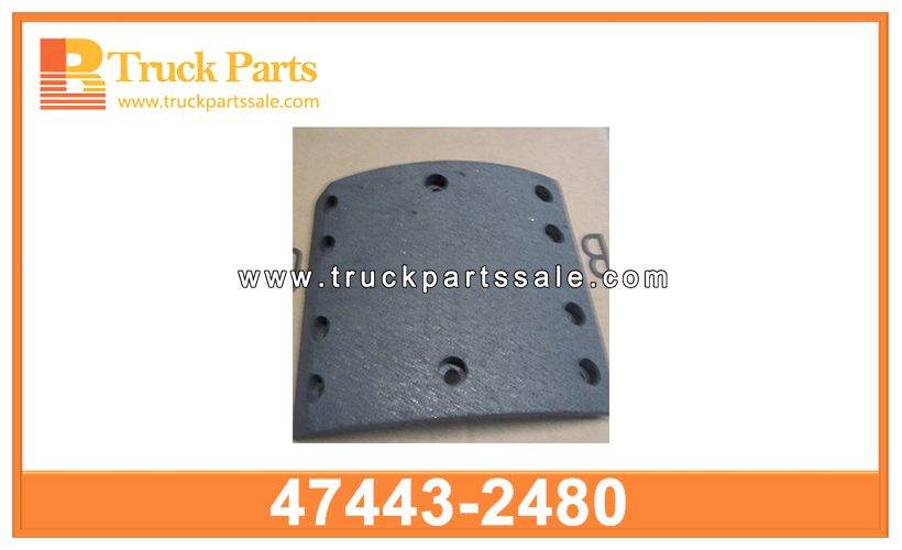 brake lining 47443-2480 04506-6100 47443-2120 474432480 45066100 474432120 for HINO romper el forro