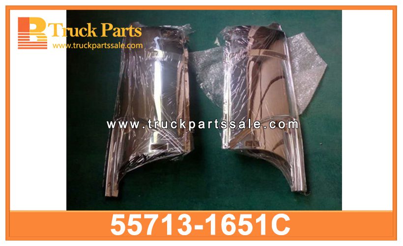 chrome corner panel 55713-1651C 557131651C for HINO panel de esquina cromada