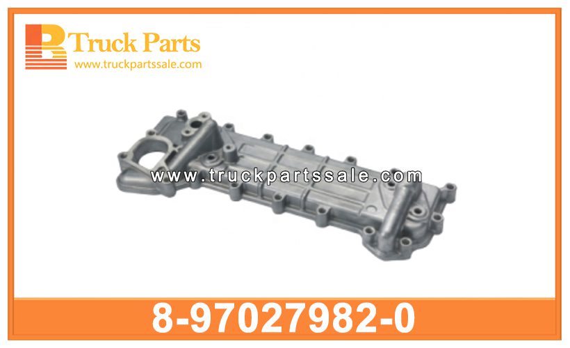engine oil cooler cover 8-97027982-0 8-97385200-2 8970279820 8973852002 8-97027-982-0 8-97385-200-2 for ISUZU 4HF1 cubierta del enfriador de aceite del motor