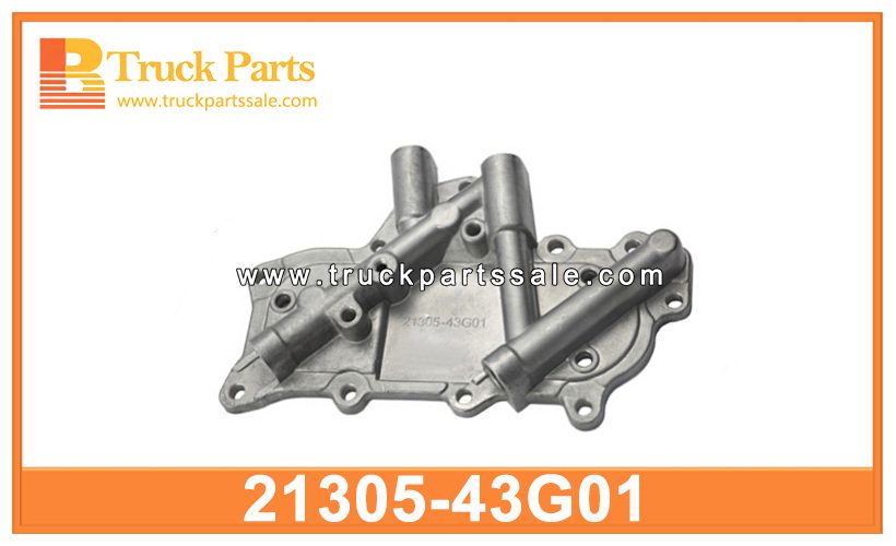 oil cooler cover 21305-43G01 2130543G01 for NISSAN TD25 TD27 cubierta de enfriador de aceite