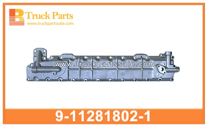 oil cooler cover 9-11281802-1 8-94254916-0 5-11281008-0 8-9032025-0 9112818021 8942549160 5112810080 890320250 9-11281-802-1 8-94254-916-0 5-11281-008-0 8-9032-025-0 for ISUZU 6BB1 6BD1 6BF1 cubierta de enfriador de aceite