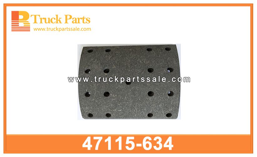 truck brake lining 47115-634 47115-730 47115634 47115730 for ISUZU revestimiento de freno de cami??n