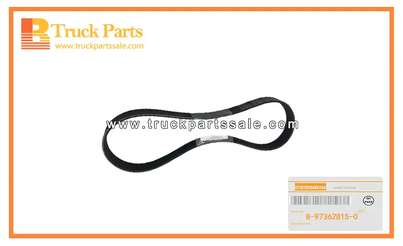 Cooling Fan Belt for ISUZU NPR 4HK1 8-97362815-0 8973628150 8-97362-815-0 Correa del ventilador de refrigeraci??n