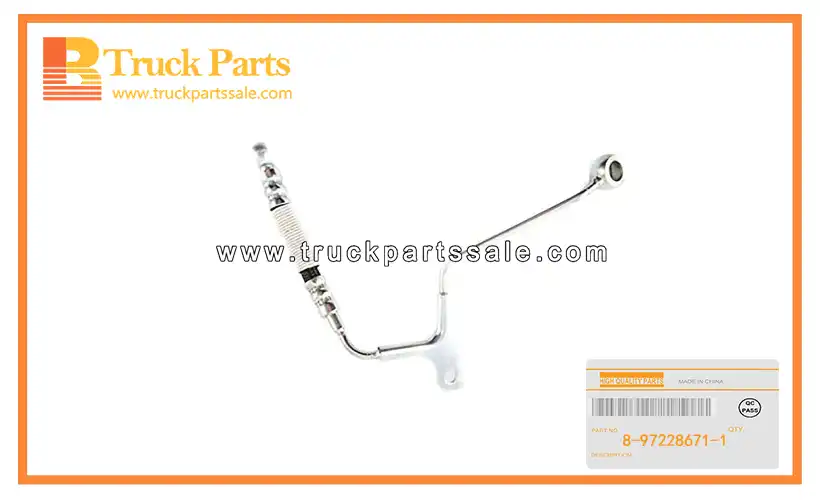 Cylinder Block To Vacuum Pump Oil Pipe for ISUZU NPR 4HE1 8-97228671-1 8972286711 8-97228-671-1 Bloque de cilindros al tubo de aceite de la bomba de vac??o