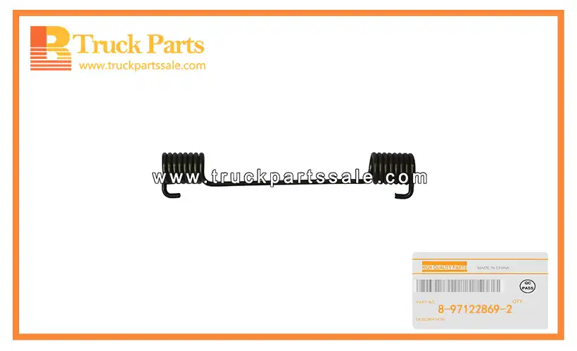 Front Brake Shoe Return Spring for ISUZU 4HK1 NPR 700P 8-97122869-2 8971228692 8-97122-869-2 Resorte de retorno de zapata de freno delantero