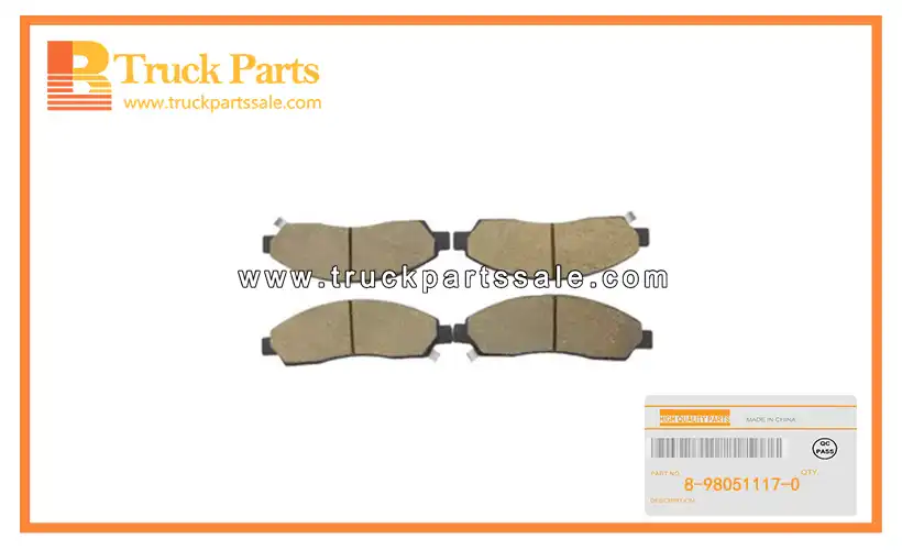 Front Disc Brake Caliper Pad Kit for ISUZU DMAX 4X4 TFR 8-98051117-0 8980511170 8-98051-117-0 Kit de pastillas de freno de disco delantero