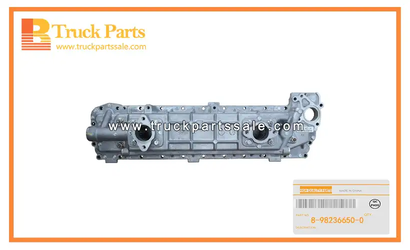 Oil Cooler Assembly for ISUZU 6HK1 FTR 8-98236650-0 8982366500 8-98236-650-0 Conjunto de enfriador de aceite