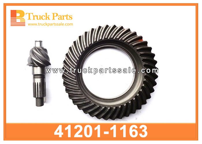 1201-1163 Chinese Supplier for hino EM100 truck crown wheel and pinion set 4 Ratio 7x38