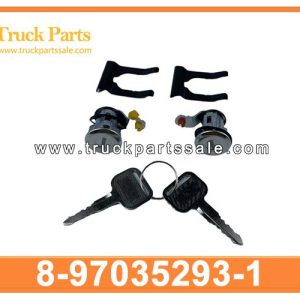 8-97035293-1 8970352931 8-97035-293-1 Cylinder Key Set Lock for ISUZU NHR NKR 100P 4JB1